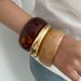Fashionable Wide Bracelet With High-end Exaggerated Design For Women Versatile Resin Bangle_voghion.com