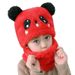 Berretto carino e caldo con protezione per il viso per bambini - Combo cappello e sciarpa per autunno e inverno_voghion.com