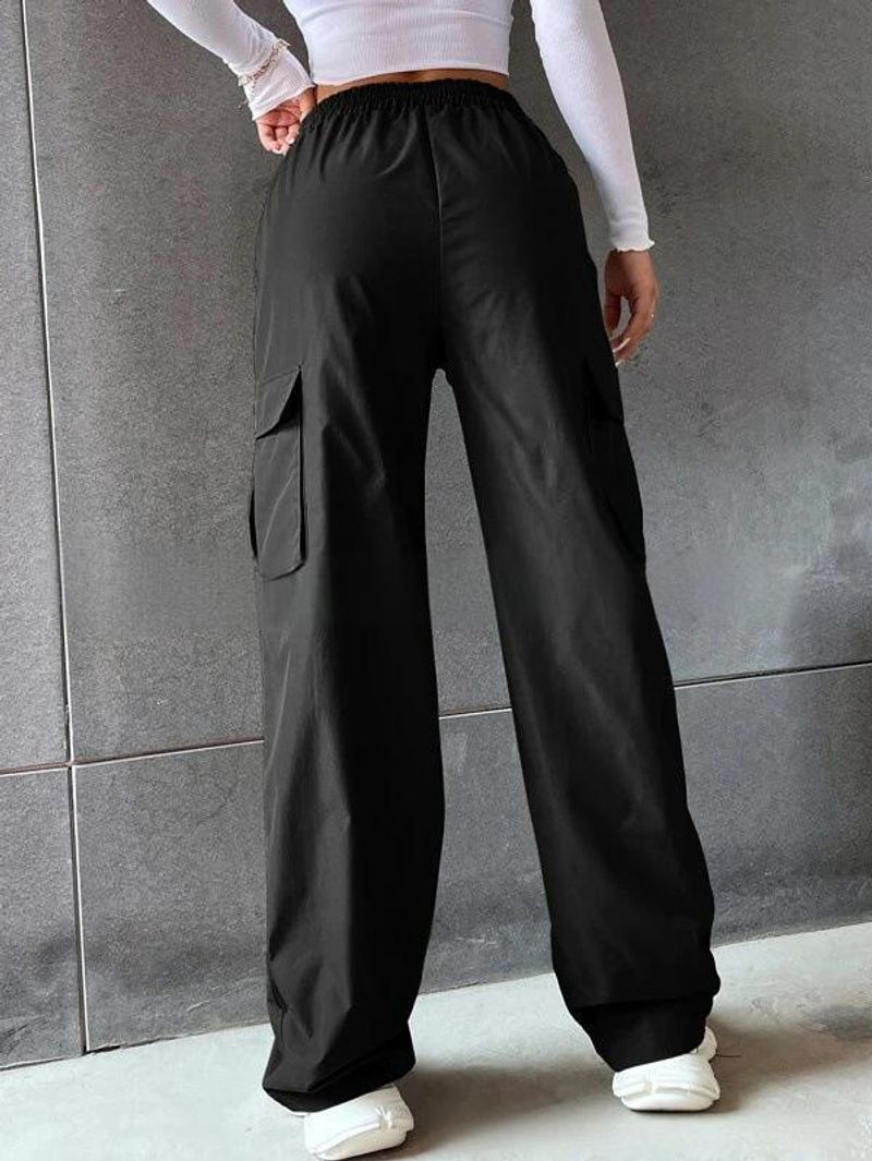 Abbigliamento da donna Tuta casual lavata Pantaloni estivi da donna nuovi a vita alta, gamba larga, dritti e traspiranti_voghion.com