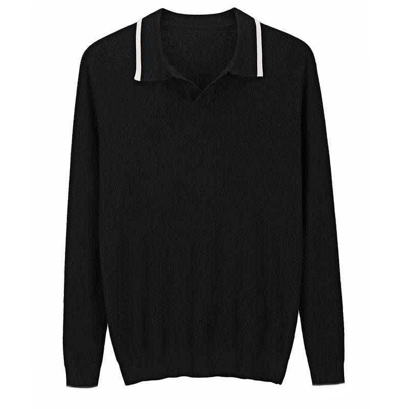 Men's Clothing Style Light Mature Casual High End Autumn Lapel Sweater Men's Elegant Temperament Fashion Youth Knitted Polo Shirt Men_voghion.com