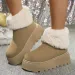 hot Free Delivery Designer Woman Snow With Short Sleeves And Plush Fashionable Winter Cotton Boots_voghion.com