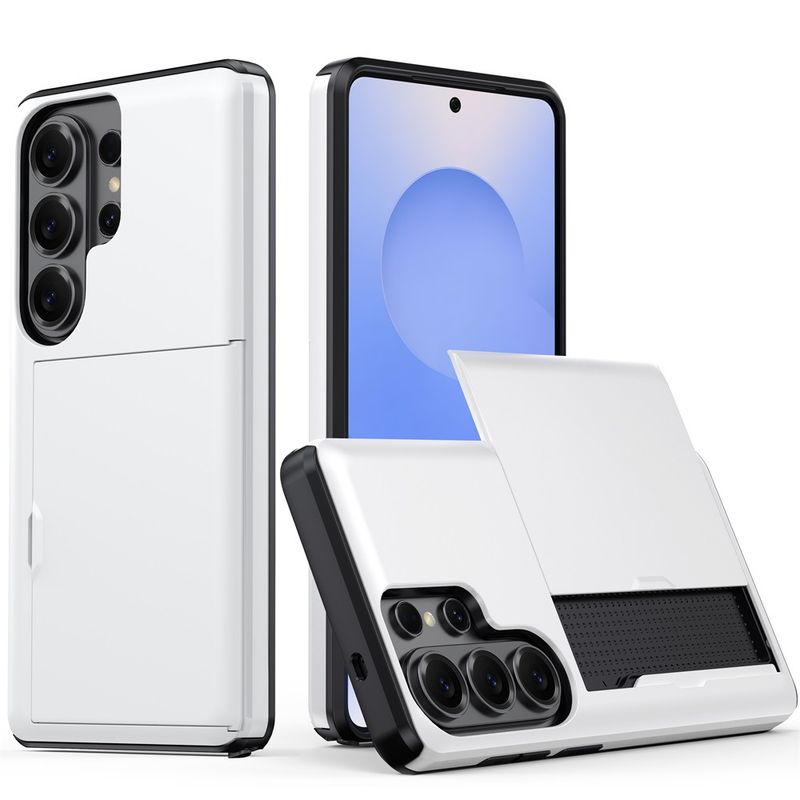 Passend für Samsung S26 Ultra und S25 FE: Schiebehülle mit Kartenfach und Brieftaschenfunktion, stoßfest, Schutzhülle (24+)_voghion.com