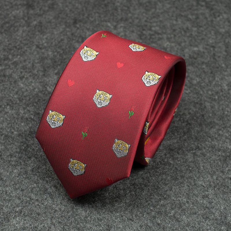 Cravatte e fazzoletti da uomo amano la cravatta da uomo con motivo tigre, larghezza 7 cm_voghion.com