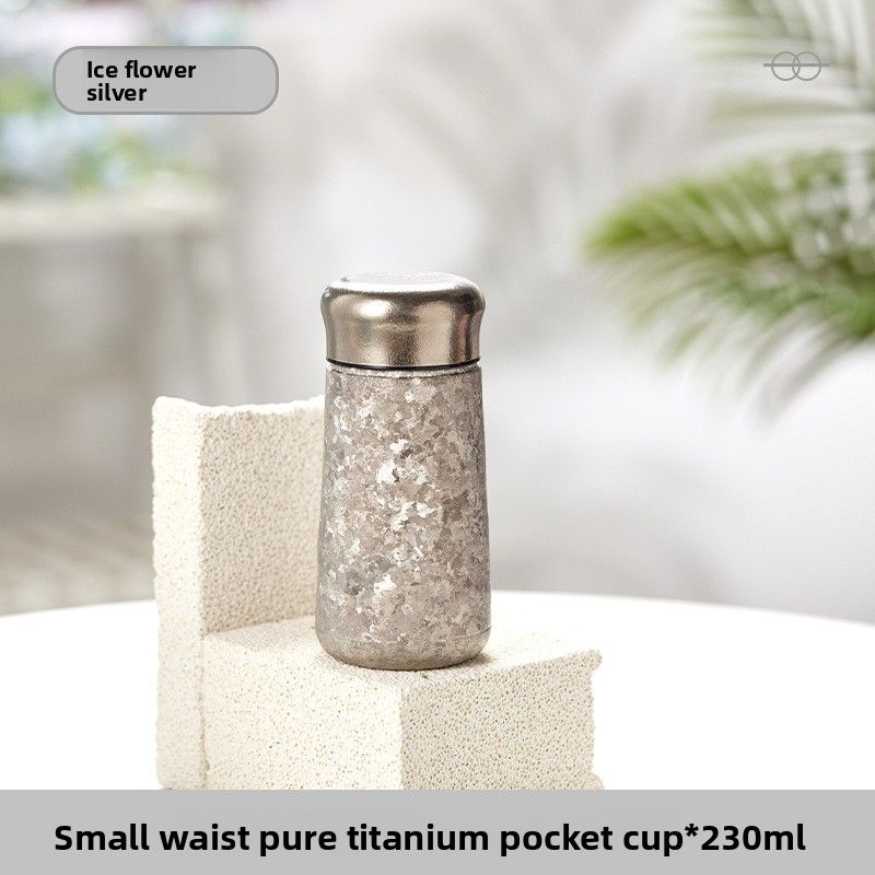 Tazza da caffè in cristallo di titanio compatta portatile con doppio strato di isolamento puro per acqua e tè di alta qualità_voghion.com