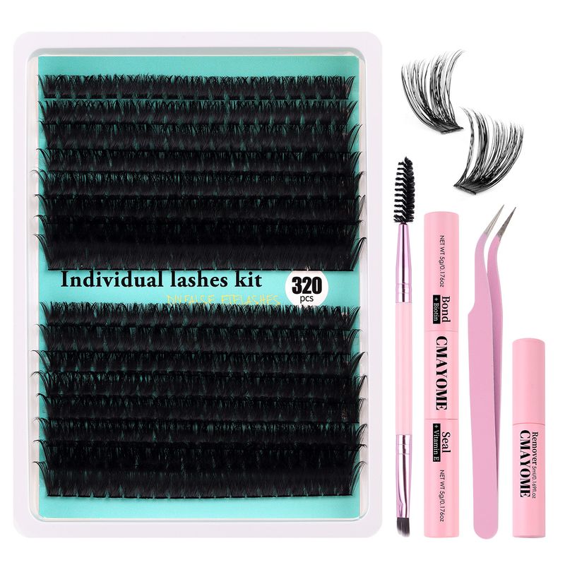 European And American 9-16mm D Curved False Set Large Capacity Dense Single Cluster DIY Eyelashes_voghion.com