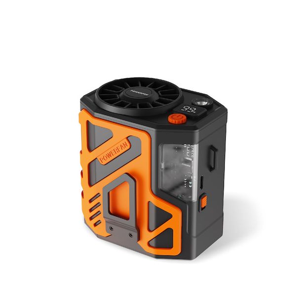 Jostas piekarināms ventilators Mecha pārnēsājams spēcīga vēja ventilators būvlaukumā atdzesē USB uzlādējams piekarināms kakls_voghion.com
