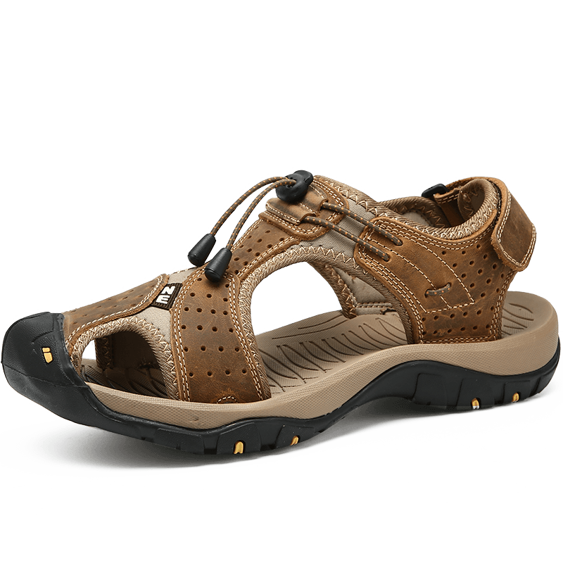 2024 Nei Ukomm Atmungsaktiv Lieder Sandalen Outdoor Strand Moud Grouss Gréisst Hären Summer Schong Slip-on Pantoffelen_voghion.com