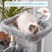 Cat Tree, Cat Tower For Indoor Cats, Cat House With Large Padded Bed, Cozy Condo, Hammocks, Sisal Scratching Posts, Big Scratcher, Light Gray_voghion.com