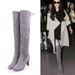 2017 Autumn new long boots European and American over-the-knee boots pointed matte leather thick heel high heel boots women's long boots_voghion.com