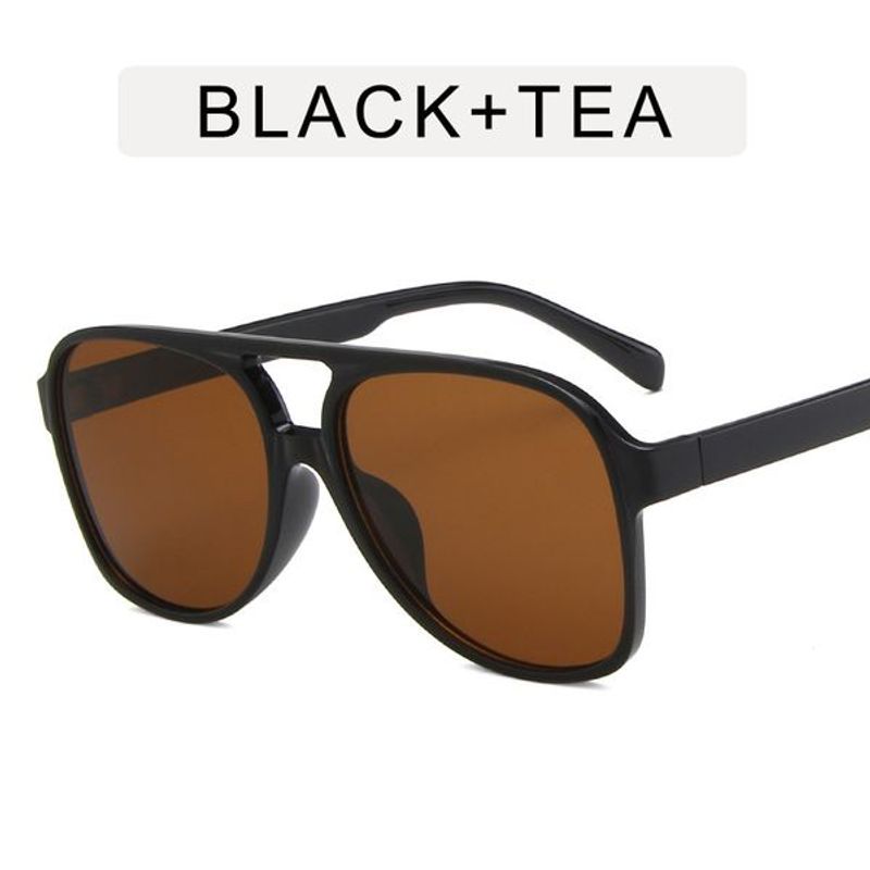 Design der quadratischen polarisierten Retro-Sonnenbrille für Damen und Herren im 70er-Jahre-Vintage-Stil mit Doppelsteg, Sonnenbrille GH71_voghion.com