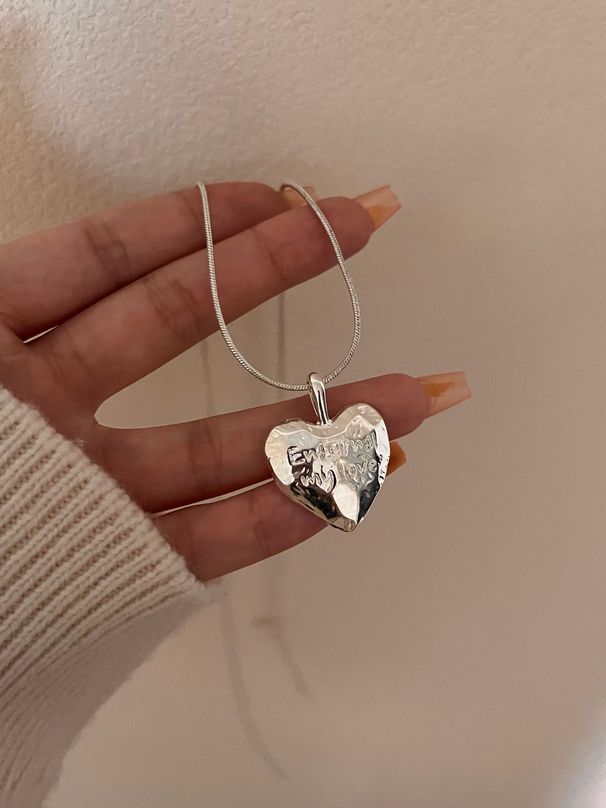 Koreaanse liefdeshanger ketting, eenvoudig en elegant voor dames, hoogwaardige truiketting (2023), veelzijdige accessoires_voghion.com