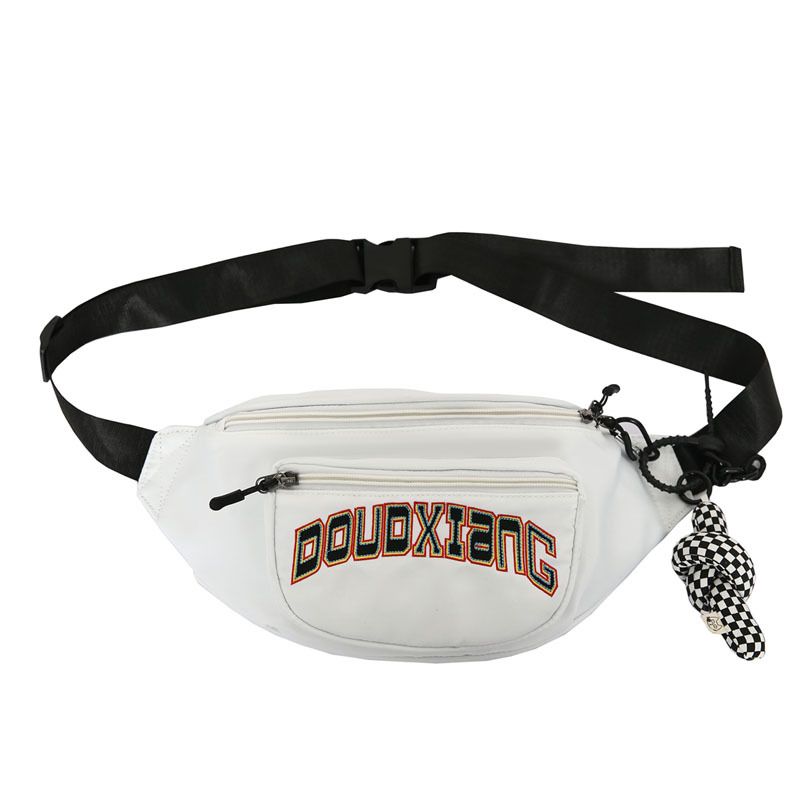  New men's waist bag Korean version casual nylon shoulder cross-body bag large capacity outdoor sports chest bag_voghion.com