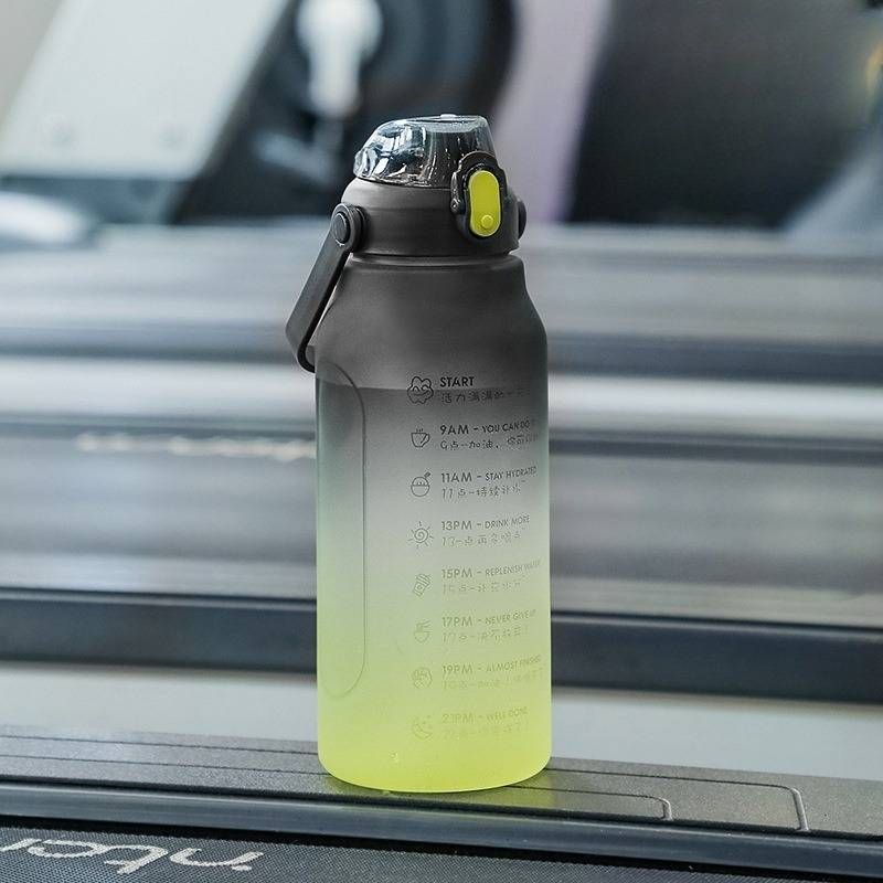 Soman Nei Moud Männer a Fraen Plastik Sport Waasserfläsch Portable Drénkwaasserbecher Gradient Frosted Faarf Wiesselend Waasserbecher_voghion.com