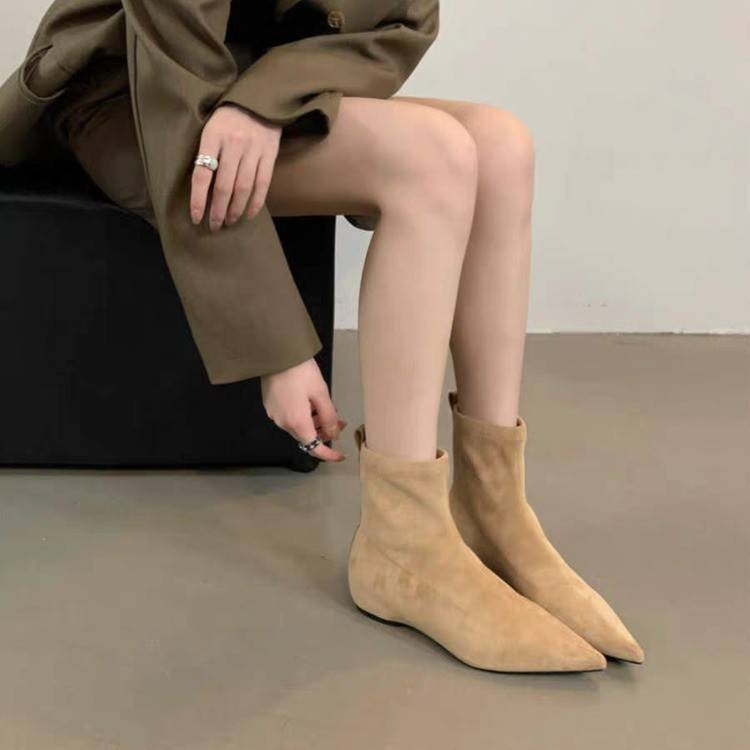 Nouvelles bottines et bottes en daim givré pour femmes, automne/hiver 2025_voghion.com