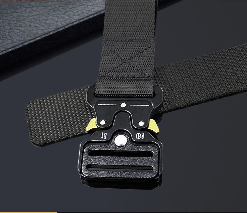 Ceinture tactique pour homme, en toile durable, décontractée et polyvalente, pour jeunes et d'âge moyen_voghion.com