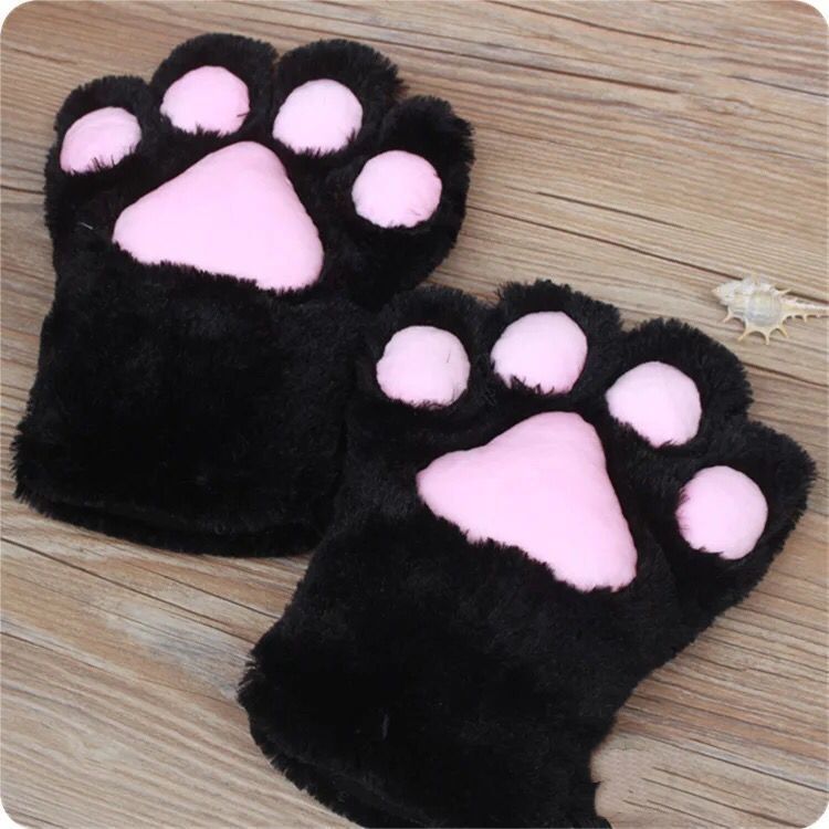 Grazioso set di guanti a forma di zampa di gatto, accessori per dispositivi mobili anime con zampa di gatto e ragazza a forma di zampa di orso_voghion.com
