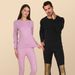 Black-Gold Graphene Thermal Underwear Set (Slim-Fit Base Layer, Far-Infrared Heat Tech, Dual-Layer Construction For Men & Women)_voghion.com