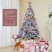 Pink Flocked Snow Christmas Tree Decor Set With LED Lights - 1.2M/1.5M/1.8M/2.1M/2.4M/3M For Home, Hotel & Mall Decoration_voghion.com
