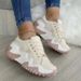 2025 Spring And Autumn New Style Interior Height Increase Thick Bottom Pine Cake Heel Casual Lace Large Women's Shoes_voghion.com
