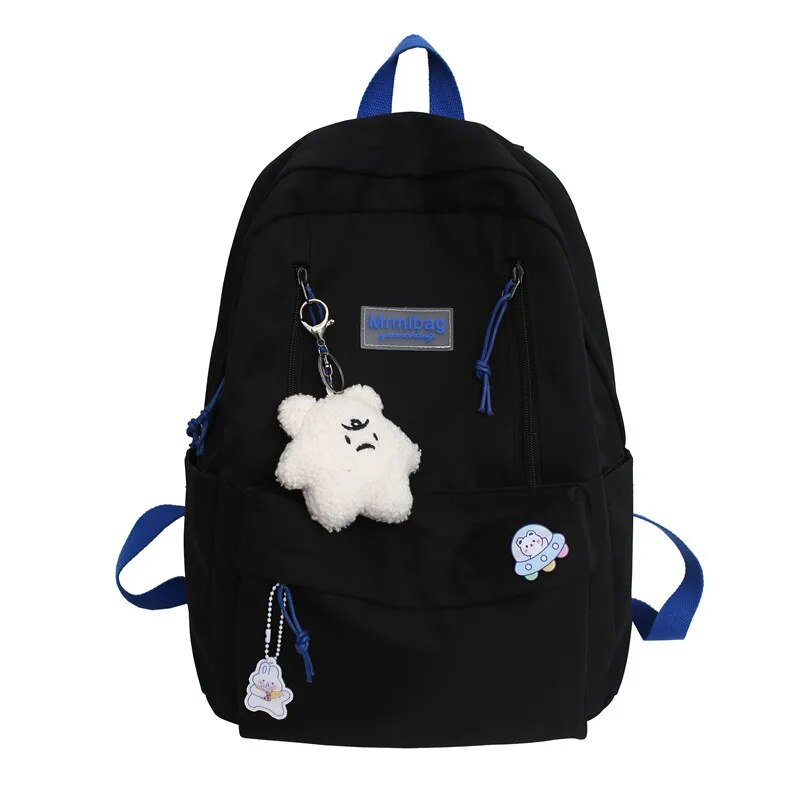 Kvinnors ryggsäck Tonårsflickor Laptop ryggsäck Student axel skolväska Koreansk stil skolväska 2021 Pojkar Bagpack Mochila_voghion.com