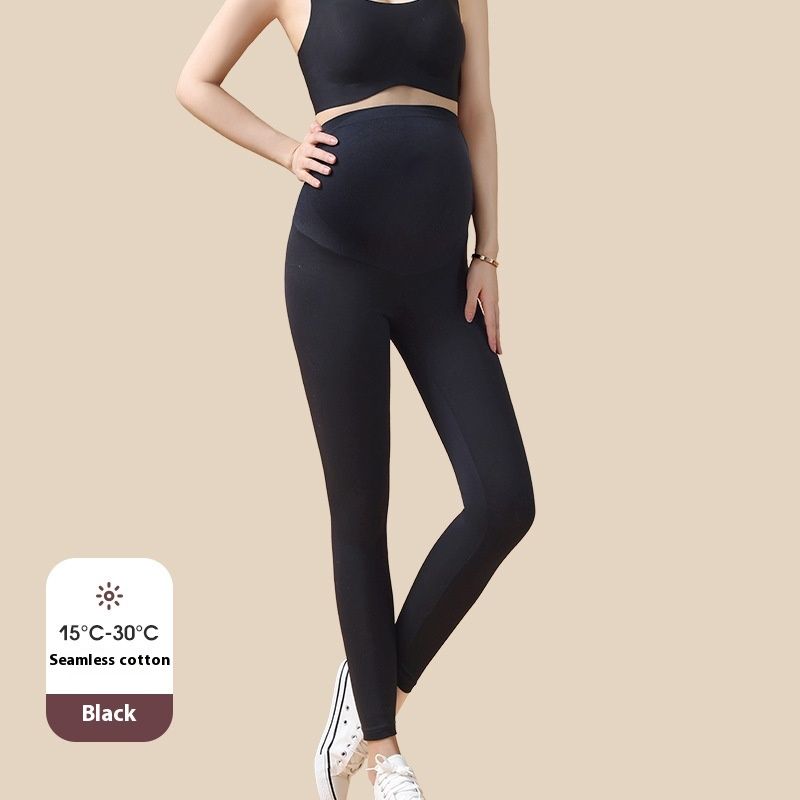 Pregnant women's tight spring and autumn light cotton pants, maternity clothing_voghion.com