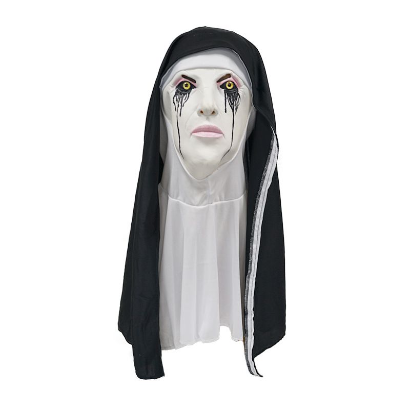 Halloween The Conjuring 2 nonnemaske Halloween skummel sminkemaske vanskelig spøkelsesansikt skrekk skummel latex hodeplagg nonne_voghion.com