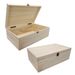 Plain Wood Wooden Rectangular Hinged Storage & Christmas Eve Boxes - CHOOSE SIZE_voghion.com