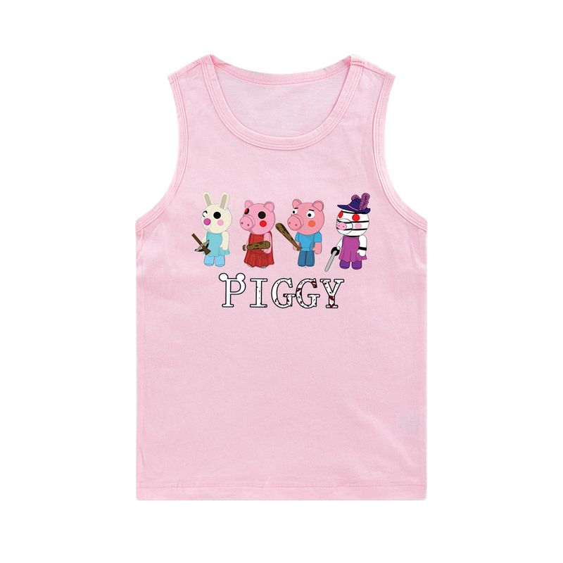 Ærmeløs vest med print til store drenge og piger E334_voghion.com