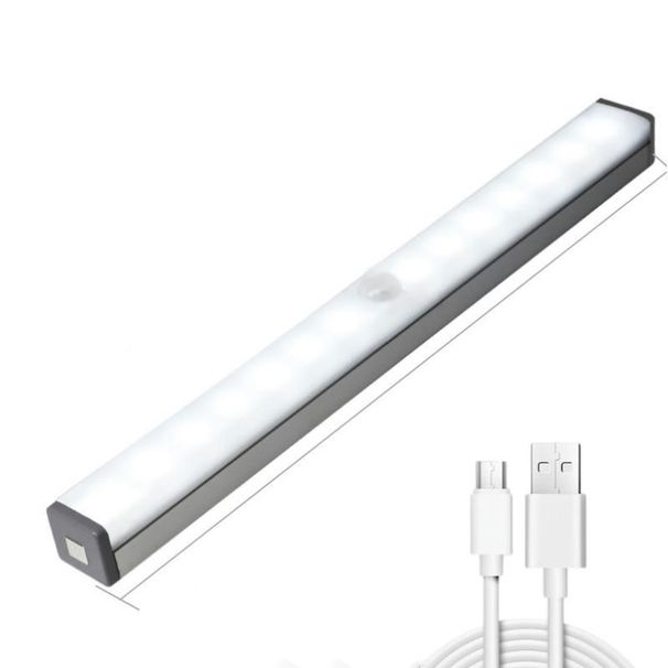 1pc ασύρματο νυχτερινό φως LED με αισθητήρα κίνησης, νυχτερινή λάμπα ντουλαπιού για κουζίνα, υπνοδωμάτιο, ανιχνευτή φωτός, οπίσθιο φωτισμό σκάλας ντουλαπιού_voghion.com