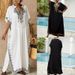 Women's Oversized Beach Cover-Up Dress – Lightweight Rayon Tunic With Stand Collar, Bikini Cover, Swimwear Wrap_voghion.com