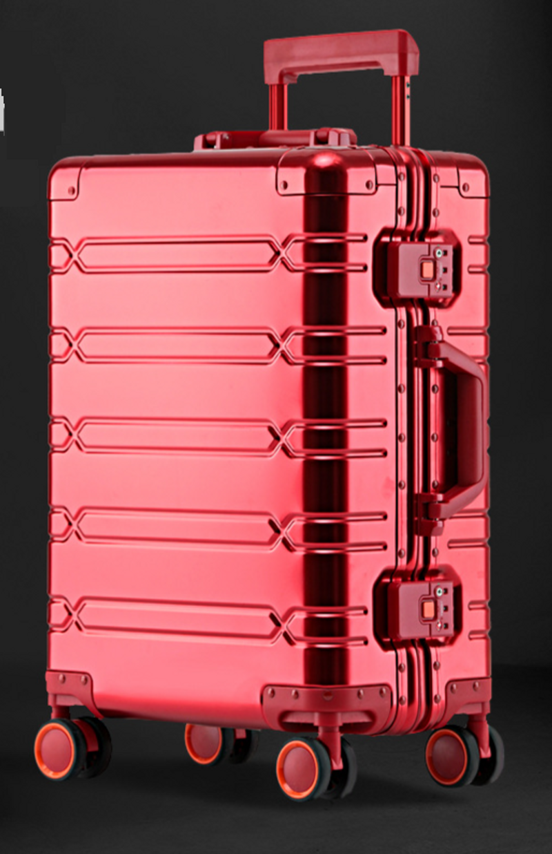 All Aluminum Magnesium Alloy Trolley Case Universal Wheel Aluminum Alloy Suitcase Female 24 Metal Box Password Boarding Box Hard Box_voghion.com