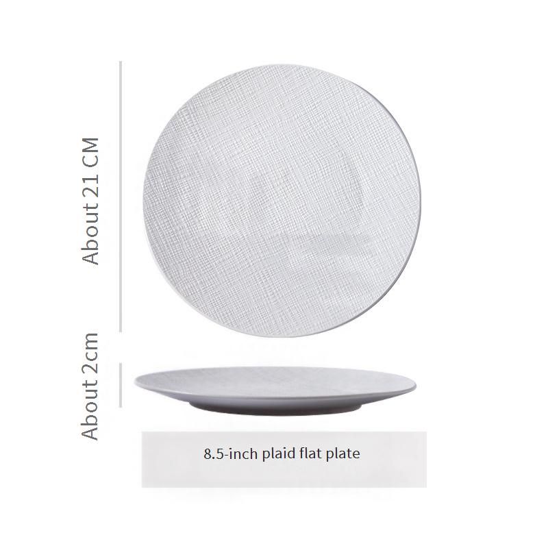 Nordic Minimalist Ceramic Dinnerware Set - Black & White Oven-Safe Plates For Baking, Serving & Display (Stylish, High-End Restaurant & Home Use)​​_voghion.com