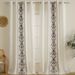 Broderade spetsgardiner i linne - Andningsbara, transparenta draperier för sovrum och vardagsrum (bohemisk stil, naturlig textur, 132x213 cm, färdiga)_voghion.com