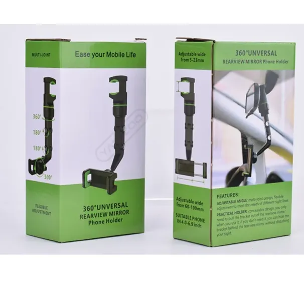 Universele telefoonhouder, multifunctionele 360 graden draaibare auto-achteruitkijkspiegelhouder voor smartphone_voghion.com