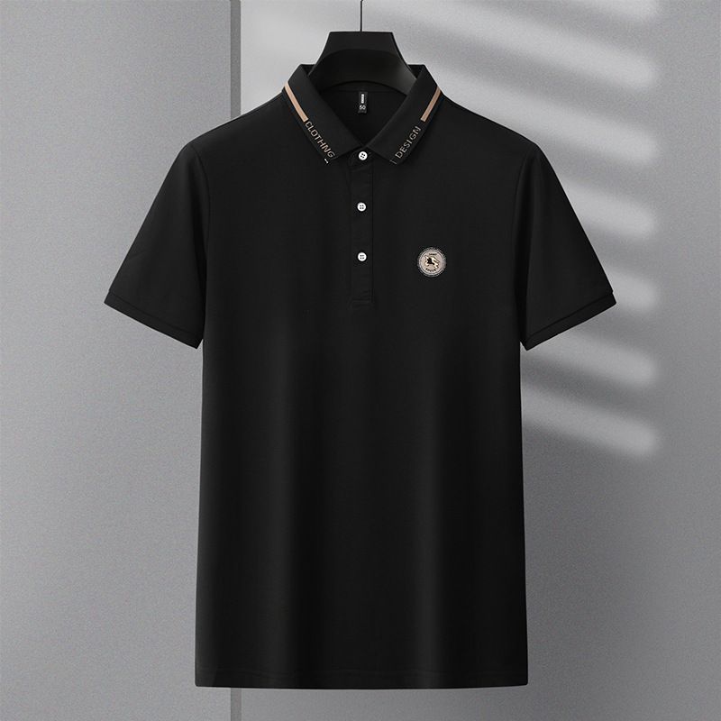 Männerkleeder Schwéier Fréijoer a Summer nei dënn gestickt riicht kuerzärmlech Geschäftsdeeglech Fräizäit Spot Männer Poloshirt_voghion.com