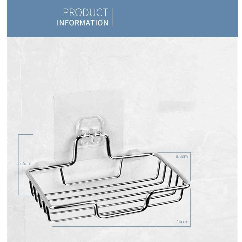3 pezzi portasapone autoadesivo da parete in acciaio inox portaspugna accessori per il bagno_voghion.com