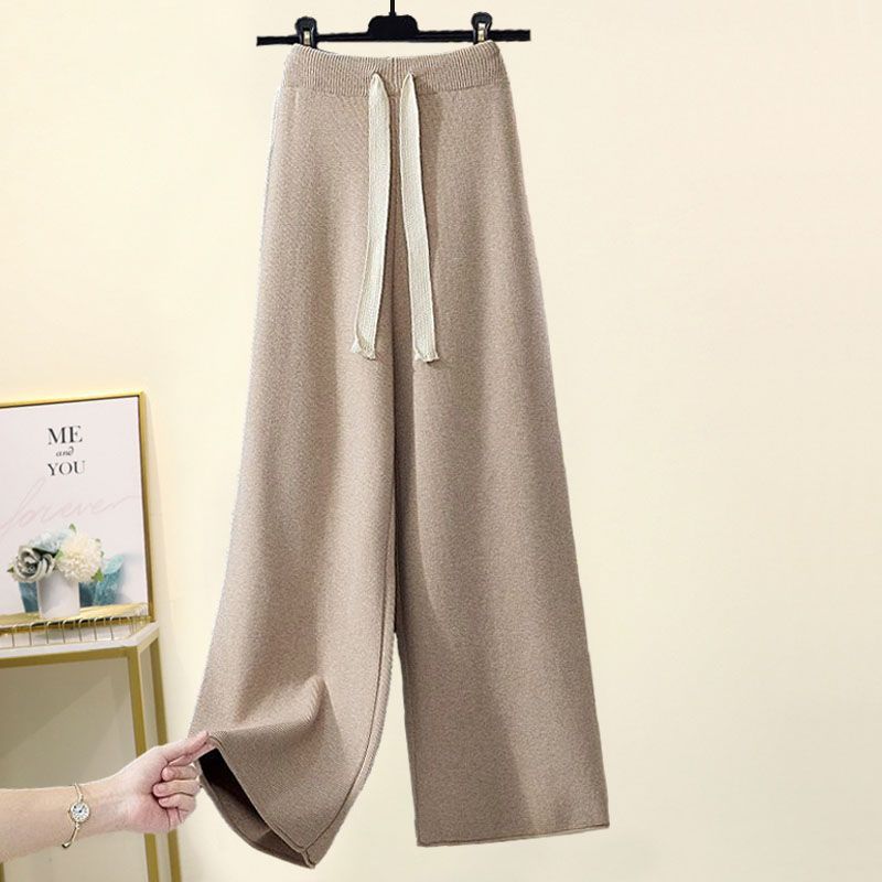 Women's Clothing Large Size Women's Autumn And Winter Suits For Women New Style Knitted Sweaters Loose And Slim Casual Pants Two Piece Suits_voghion.com