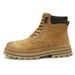 Putian Men's Autumn New Genuine Thick-Soled Yellow Outdoor High-Top Martin American Workwear Leather Boots_voghion.com