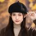 Autumn Winter Casual Versatile Beret Korean Fashion Retro Large Head Circumference Octagonal Windproof British Style_voghion.com