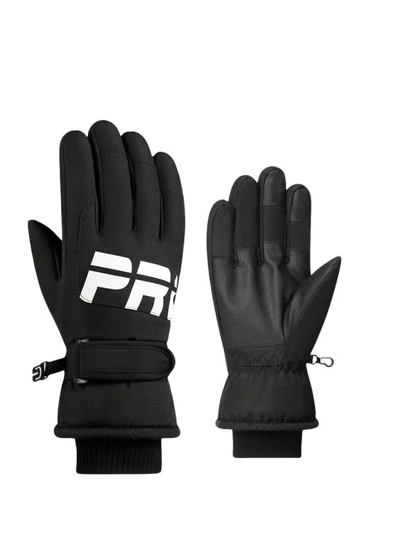 Trendikäs vapaa-ajan miesten ja naisten hiihto ulkona kylmäsateessa liukuestepehmustetut paksut kulutusta kestävät unisex-käsineet_voghion.com