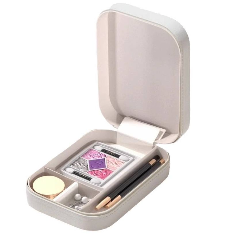 Mirror Portable Led Make-up Mirror with Light Office Desk Surface Panel Ins Wind Net Red Desktop with Light Folding Smart_voghion.com