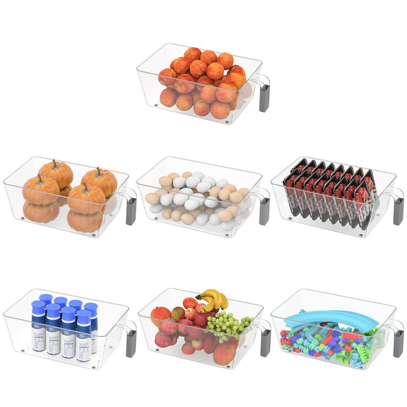 Organizador Nevera Y Cocina - Caja De Almacenamiento Ajustable Para Frigorífico, Cajones Y Armarios - Ahorra Espacio Y Ordena Alimentos_voghion.com