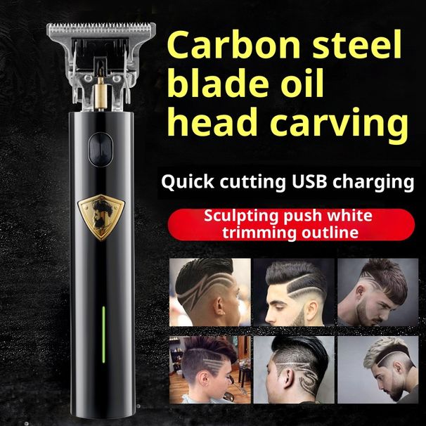 Tagliacapelli da barbiere - Tagliacapelli in titanio ricaricabile tramite USB e con cavo per uomini, bambini e animali domestici, silenzioso (36 dB), macchina anti-scolorimento impermeabile_voghion.com