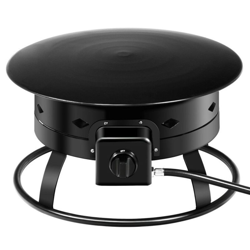 58,000BTU Firebowl Outdoor Portable Propane Gas Fire Pit with Cover and Carry Kit_voghion.com