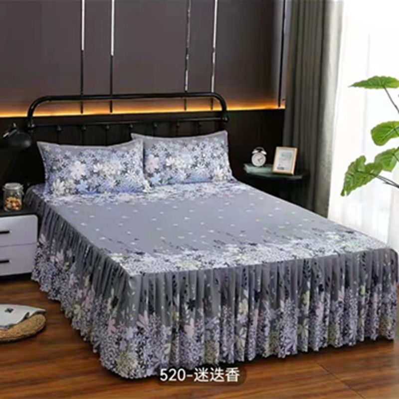 Jupe de lit double pièce brossée épaisse, couvre-lit coréen Simmons, drap-housse trois pièces, 1.8/1.5/1.2 m_voghion.com