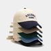 Pure Cotton Baseball Custom Embroidery Color Block Print Fashion Versatile Fisherman Hat Casual Duckbill Cap Flat Brim_voghion.com