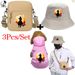 Animal Kangaroo 3-teiliges Set mit Tasche und Hut, flammender Totenkopf-Print, Haustierbekleidung, dreiteilige Kombination, bequeme Winterkleidung für Haustiere, ideal für Reisen mit Haustieren im Freien_voghion.com
