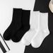 Women's SocksIn Black And White For Spring Thick Thread Deodorizing Sweat Absorbing Breathable Non Pilling High Elastic Sports Socks_voghion.com