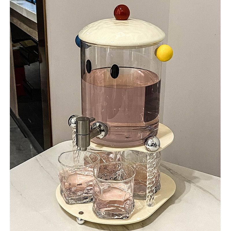 Kodumööbel Lihtne loominguline armas klaasist külmaveekeetja kodu joogiveetass elutuba teetass teekannu veekomplekt_voghion.com