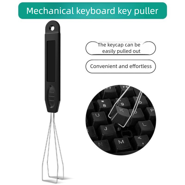 Mechanisch toetsenbord Toetsentrekker Toetskap Reinigingsgereedschap Vervangende clip Inbrengen en verwijderen Stalen draadschacht Behuizing Gaming_voghion.com